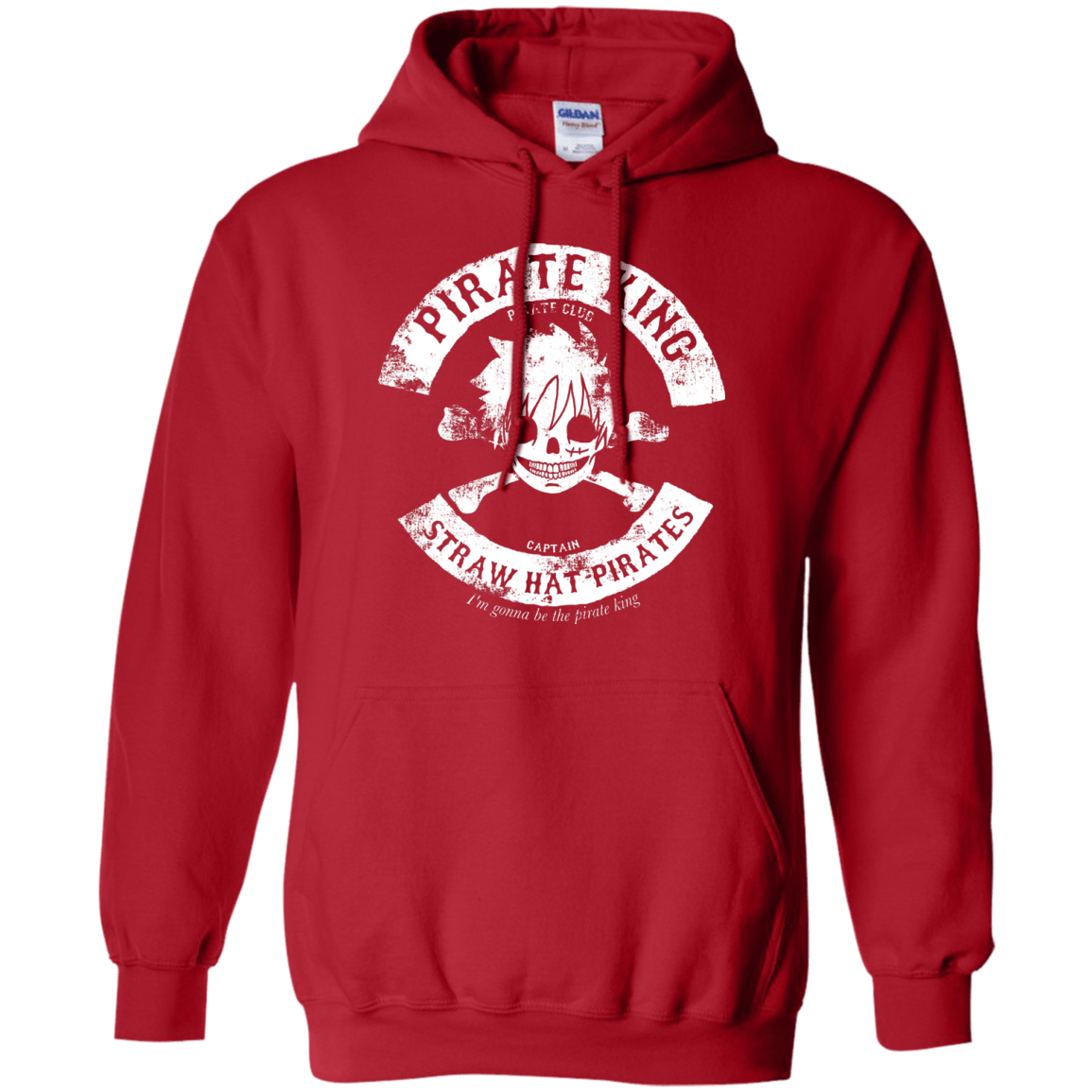 Sweatshirts Red / S Pirate King Skull Pullover Hoodie