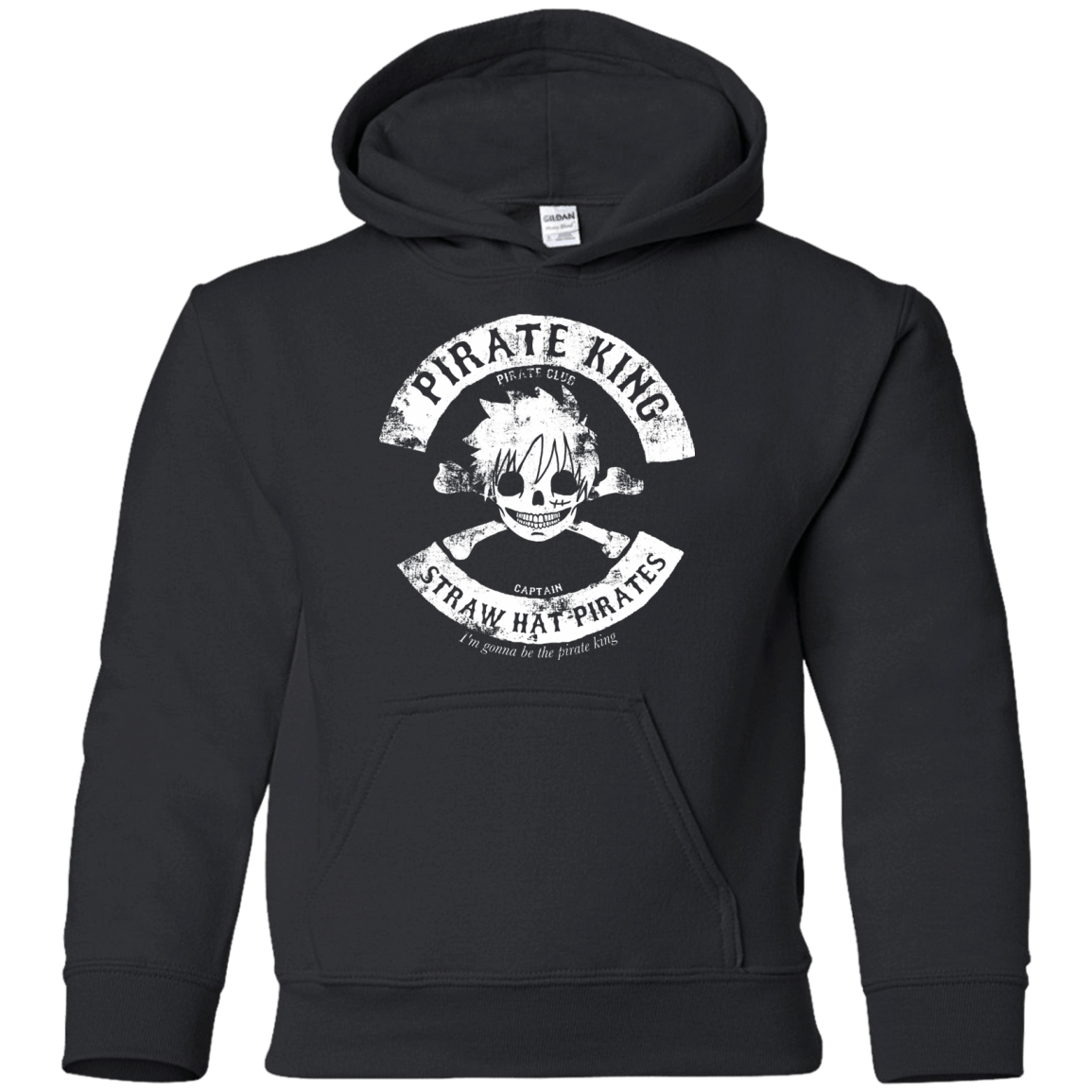 Sweatshirts Black / YS Pirate King Skull Youth Hoodie