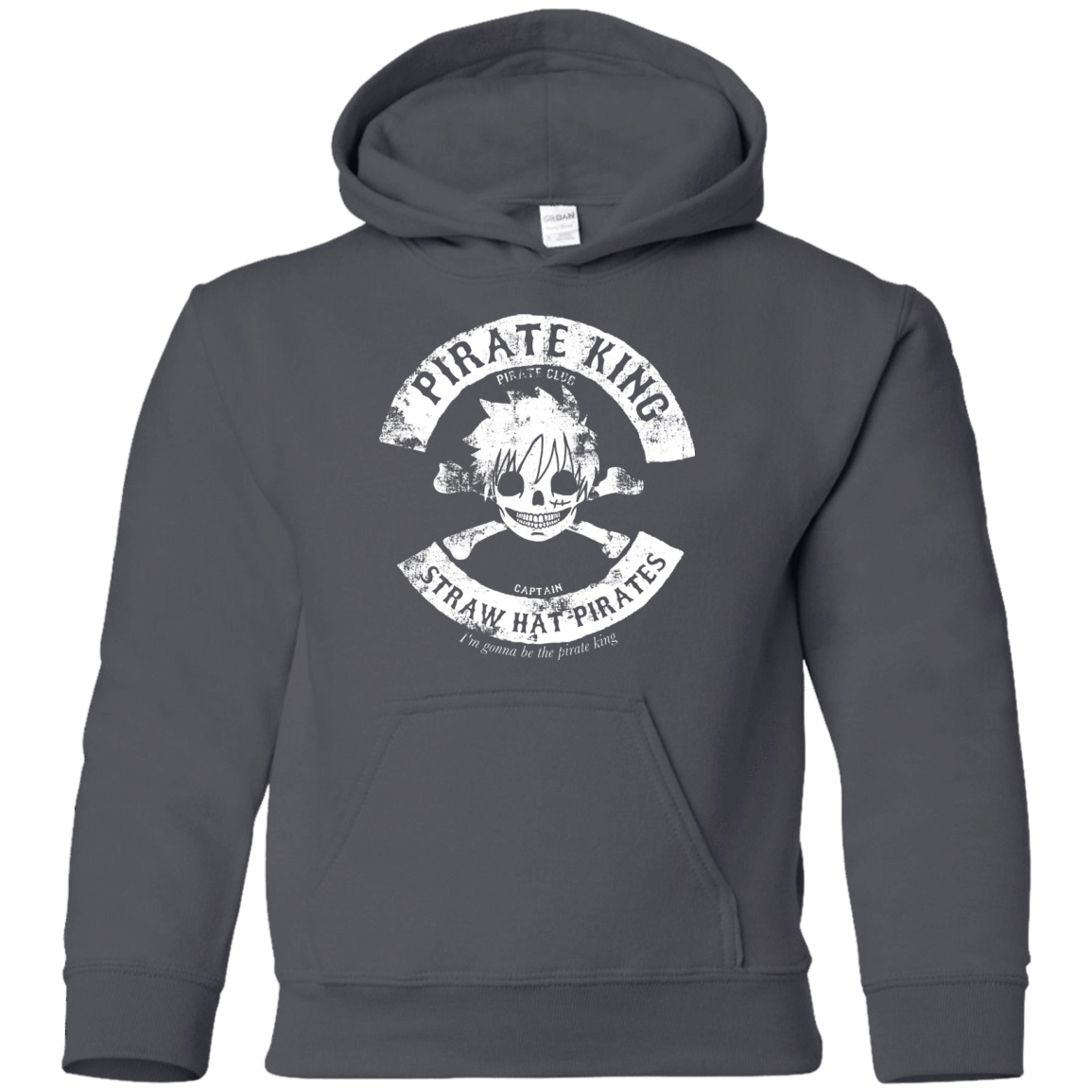 Sweatshirts Charcoal / YS Pirate King Skull Youth Hoodie