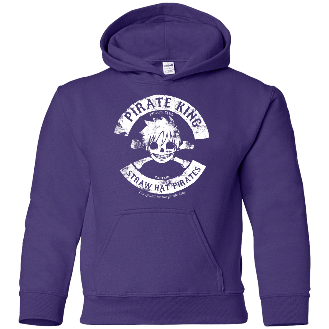 Sweatshirts Purple / YS Pirate King Skull Youth Hoodie