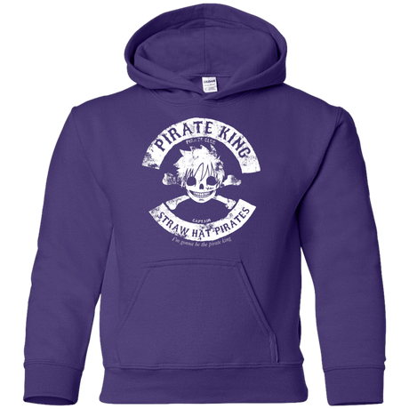 Sweatshirts Purple / YS Pirate King Skull Youth Hoodie
