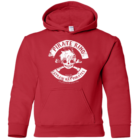 Sweatshirts Red / YS Pirate King Skull Youth Hoodie