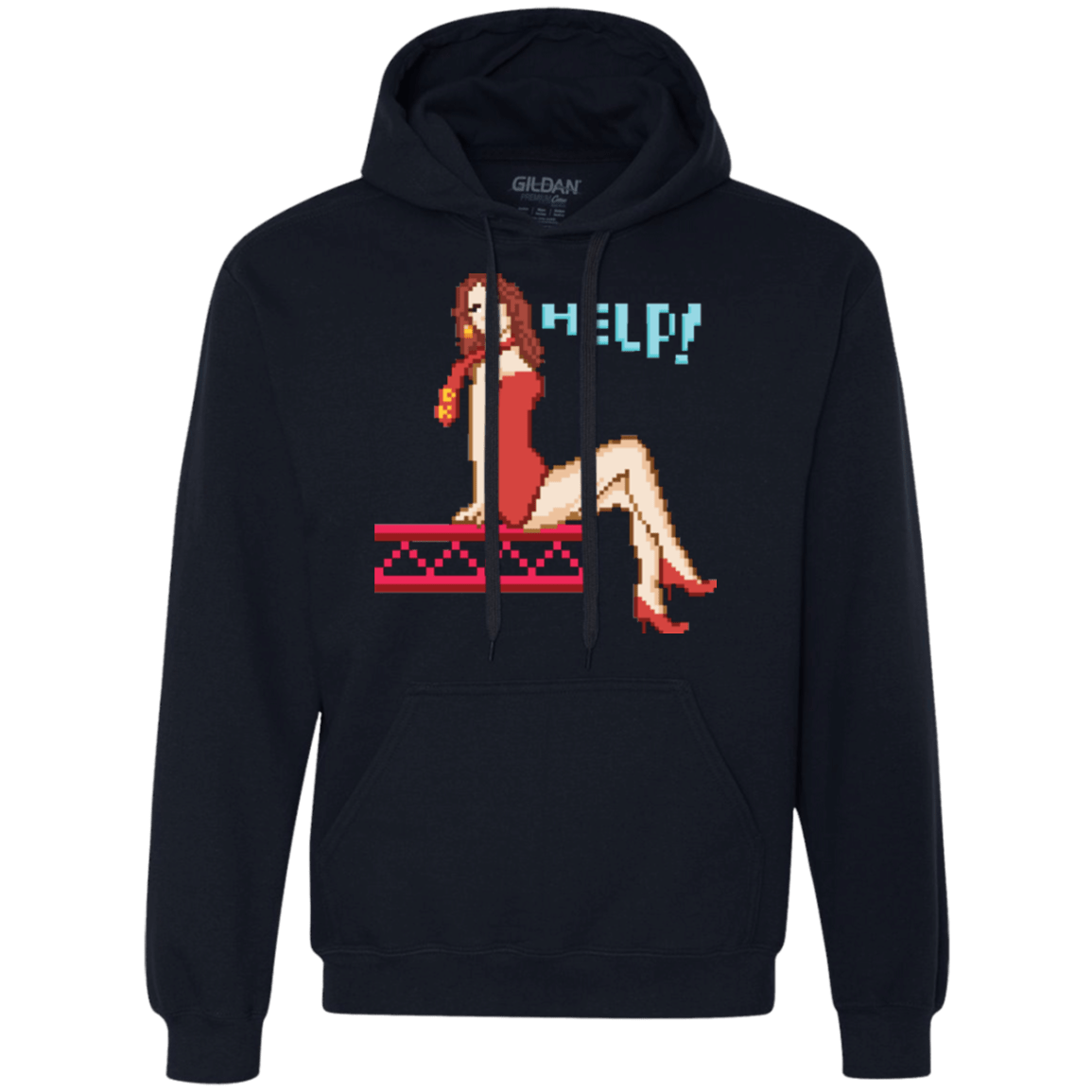 Sweatshirts Navy / Small Pixel Pinup Pauline Premium Fleece Hoodie