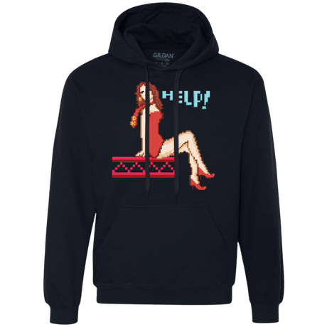 Sweatshirts Navy / Small Pixel Pinup Pauline Premium Fleece Hoodie