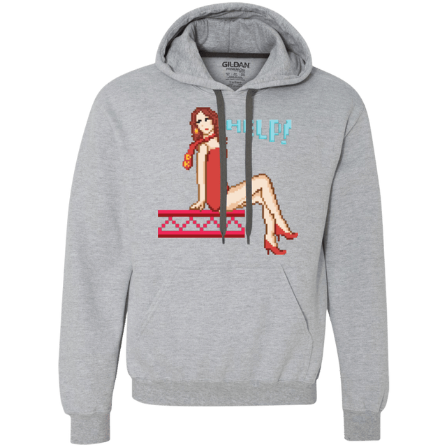 Sweatshirts Sport Grey / Small Pixel Pinup Pauline Premium Fleece Hoodie
