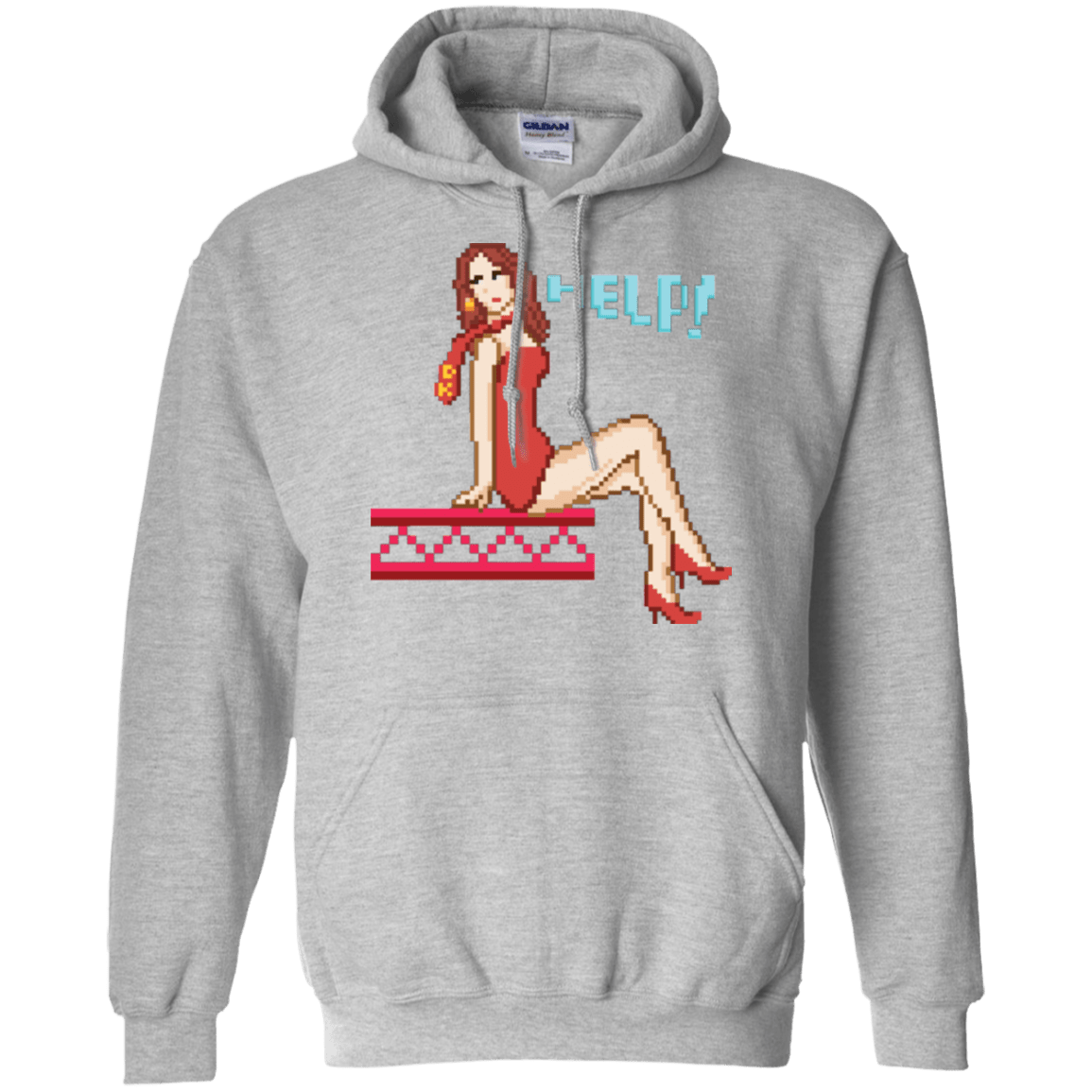 Sweatshirts Sport Grey / Small Pixel Pinup Pauline Pullover Hoodie