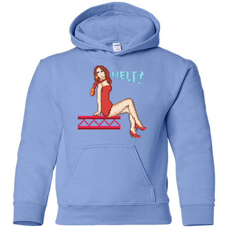Sweatshirts Carolina Blue / YS Pixel Pinup Pauline Youth Hoodie