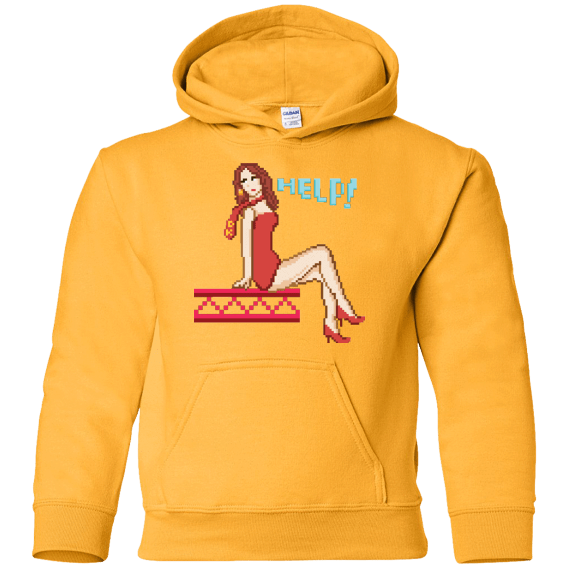 Sweatshirts Gold / YS Pixel Pinup Pauline Youth Hoodie