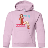 Sweatshirts Light Pink / YS Pixel Pinup Pauline Youth Hoodie