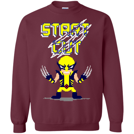 Sweatshirts Maroon / S Pixel Wolf Crewneck Sweatshirt