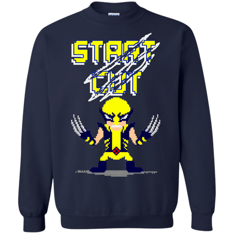 Sweatshirts Navy / S Pixel Wolf Crewneck Sweatshirt