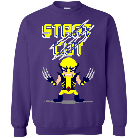 Sweatshirts Purple / S Pixel Wolf Crewneck Sweatshirt