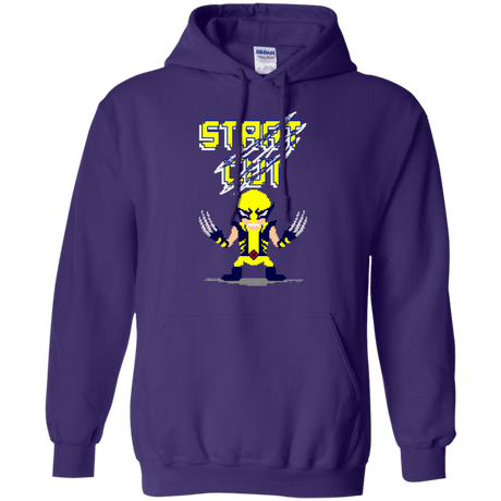 Sweatshirts Purple / S Pixel Wolf Pullover Hoodie