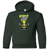 Sweatshirts Forest Green / YS Pixel Wolf Youth Hoodie