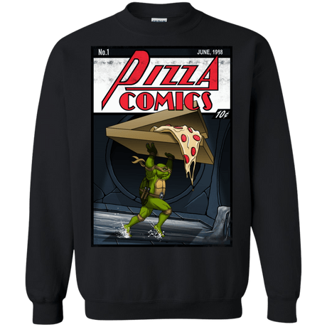 Sweatshirts Black / Small Pizza Comics Crewneck Sweatshirt