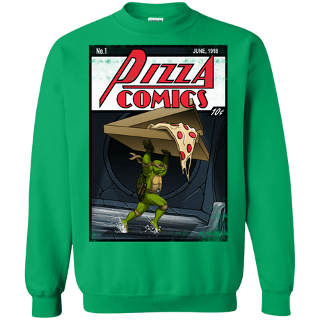 Sweatshirts Irish Green / Small Pizza Comics Crewneck Sweatshirt