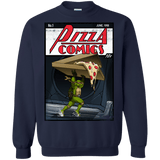 Sweatshirts Navy / Small Pizza Comics Crewneck Sweatshirt