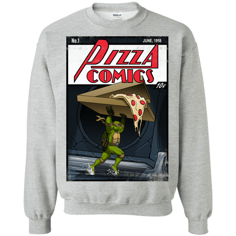 Sweatshirts Sport Grey / Small Pizza Comics Crewneck Sweatshirt