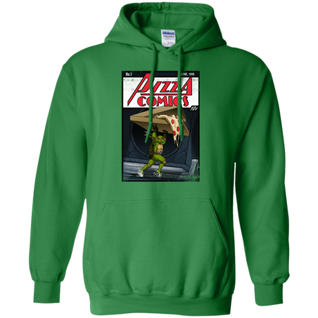 Sweatshirts Irish Green / Small Pizza Comics Pullover Hoodie