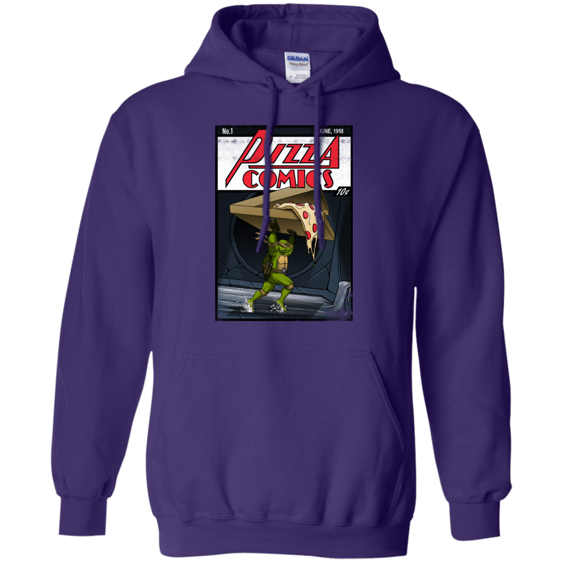 Sweatshirts Purple / Small Pizza Comics Pullover Hoodie