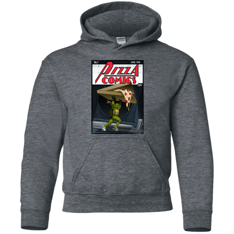 Sweatshirts Dark Heather / YS Pizza Comics Youth Hoodie
