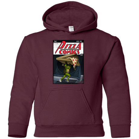 Sweatshirts Maroon / YS Pizza Comics Youth Hoodie