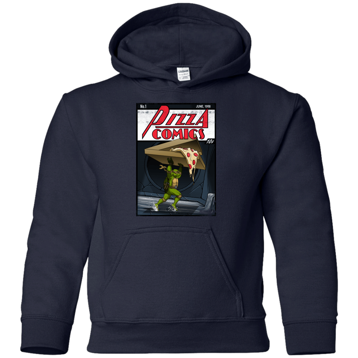 Sweatshirts Navy / YS Pizza Comics Youth Hoodie