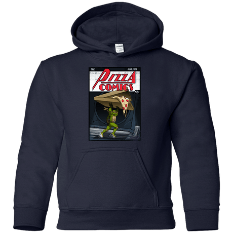 Sweatshirts Navy / YS Pizza Comics Youth Hoodie
