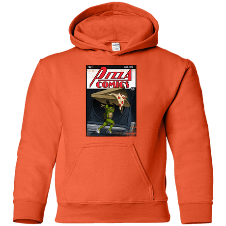 Sweatshirts Orange / YS Pizza Comics Youth Hoodie