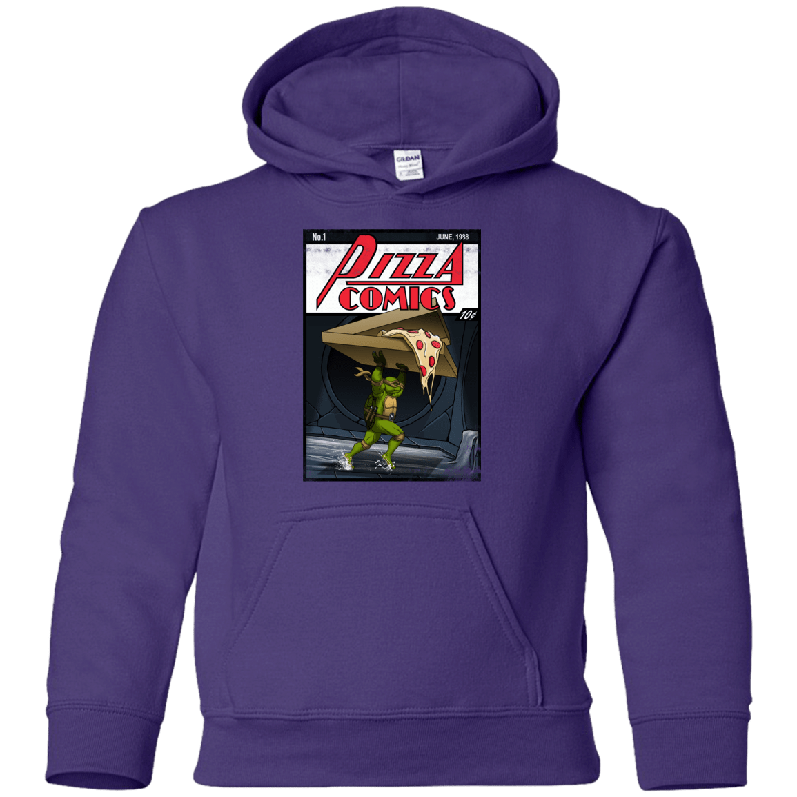 Sweatshirts Purple / YS Pizza Comics Youth Hoodie