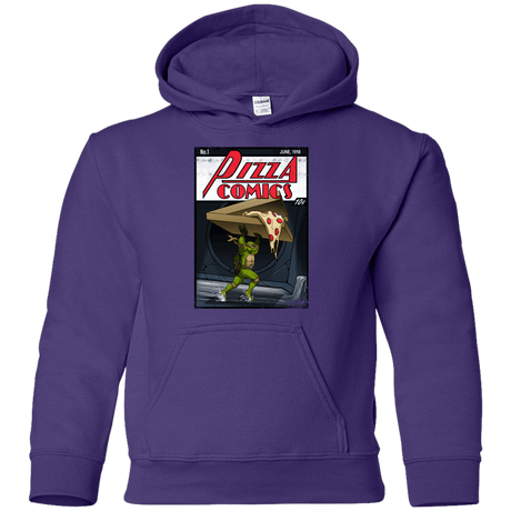 Sweatshirts Purple / YS Pizza Comics Youth Hoodie