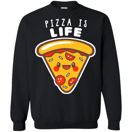 Sweatshirts Black / S Pizza is Life Crewneck Sweatshirt