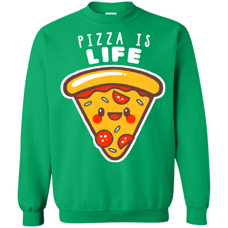 Sweatshirts Irish Green / S Pizza is Life Crewneck Sweatshirt