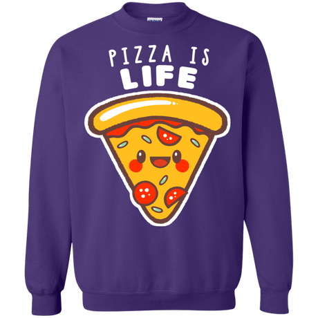 Sweatshirts Purple / S Pizza is Life Crewneck Sweatshirt