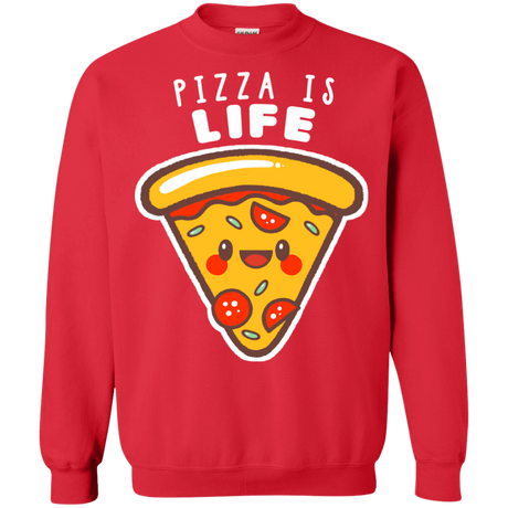 Sweatshirts Red / S Pizza is Life Crewneck Sweatshirt