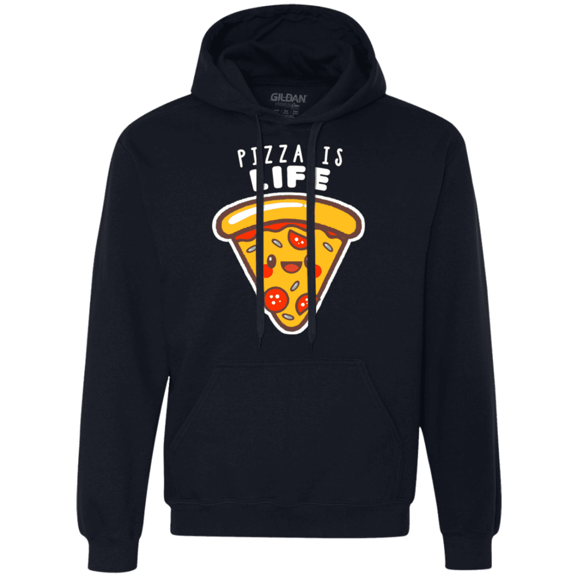 Sweatshirts Navy / S Pizza is Life Premium Fleece Hoodie