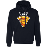 Sweatshirts Navy / S Pizza is Life Premium Fleece Hoodie