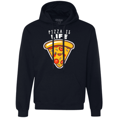 Sweatshirts Navy / S Pizza is Life Premium Fleece Hoodie