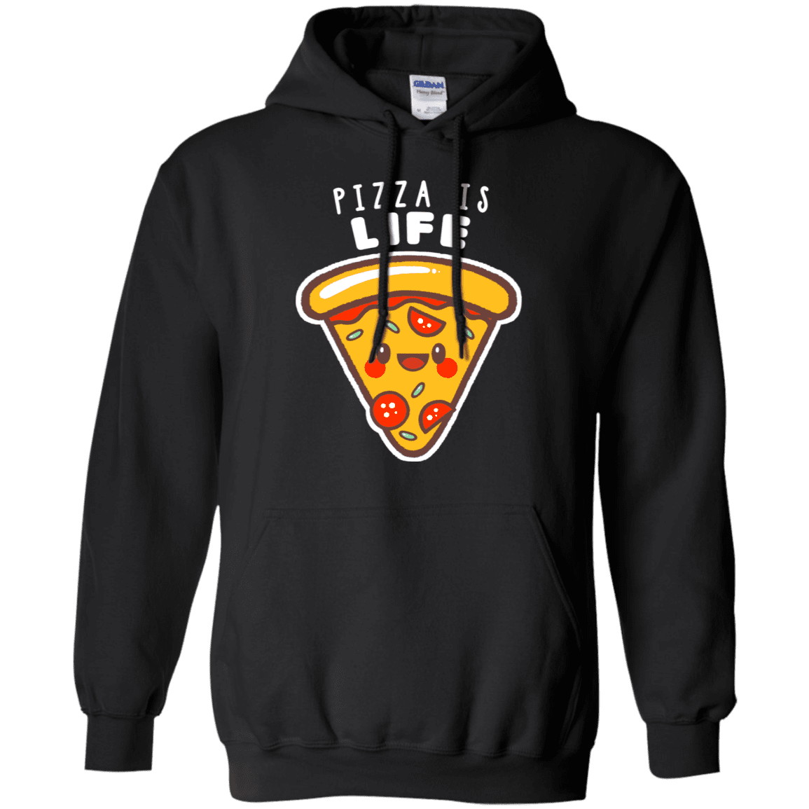 Sweatshirts Black / S Pizza is Life Pullover Hoodie