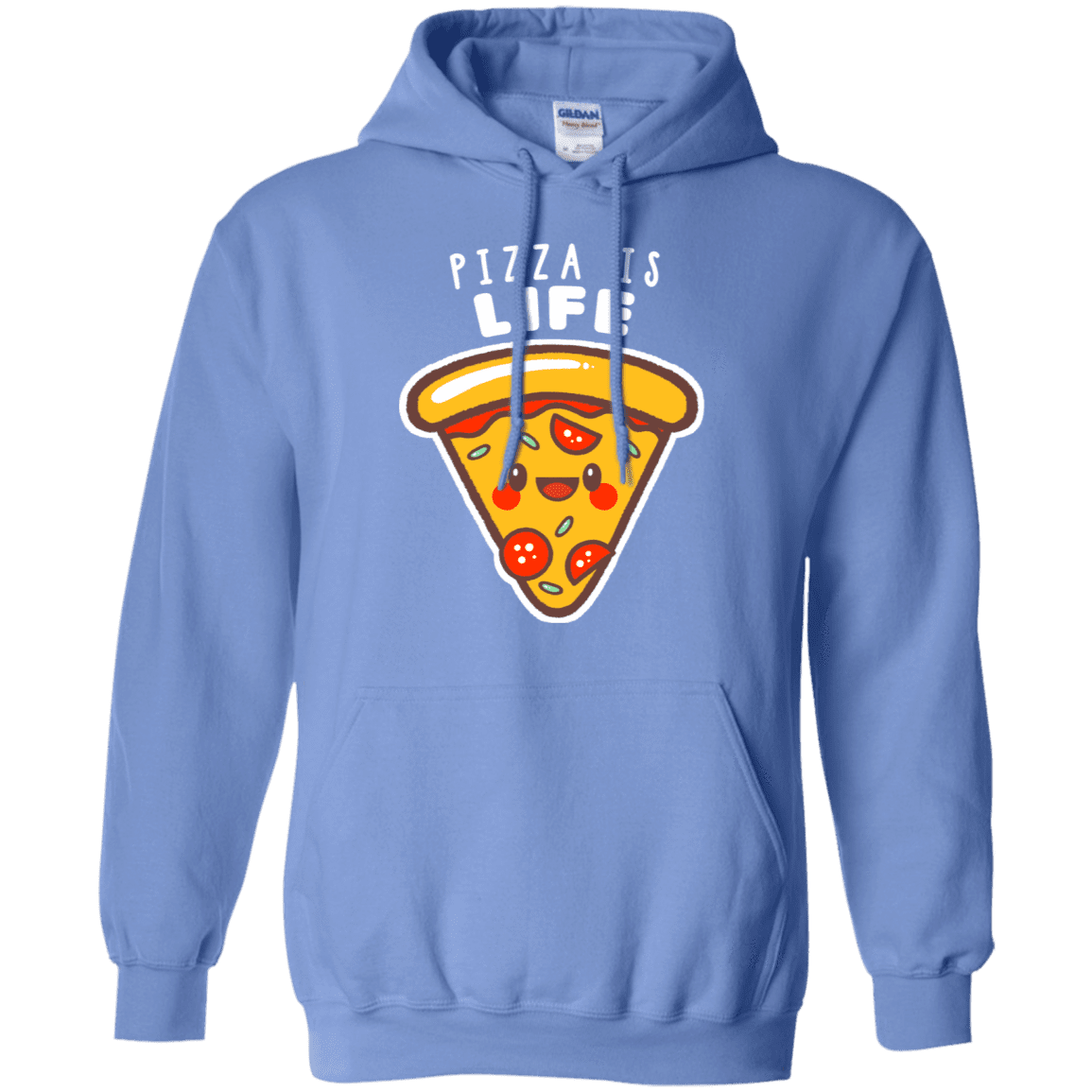 Sweatshirts Carolina Blue / S Pizza is Life Pullover Hoodie