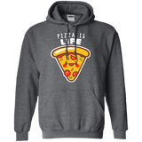 Sweatshirts Dark Heather / S Pizza is Life Pullover Hoodie