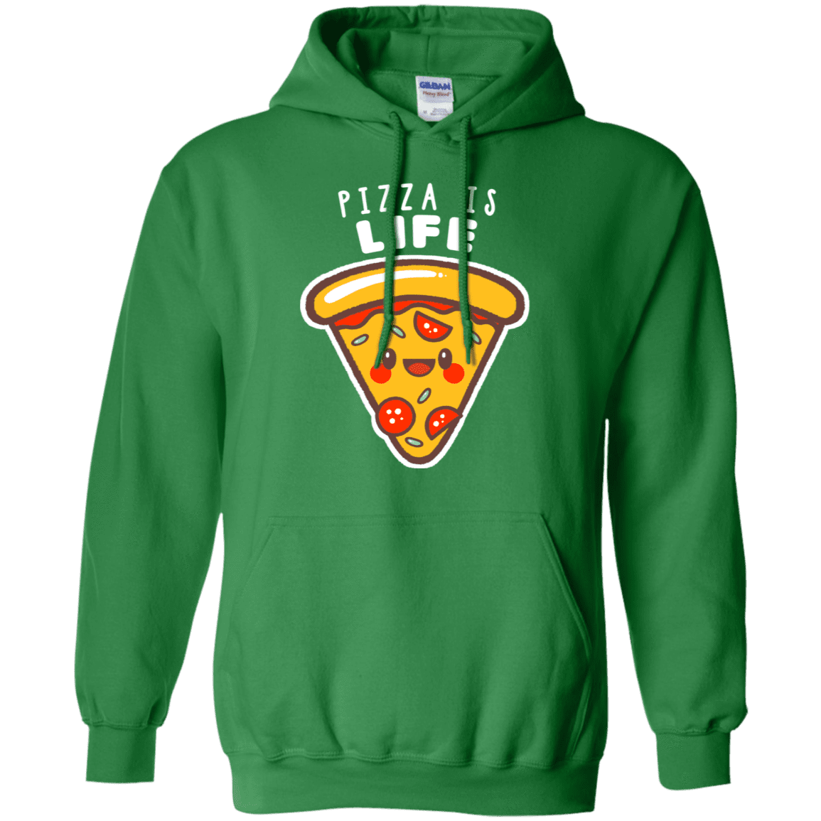 Sweatshirts Irish Green / S Pizza is Life Pullover Hoodie