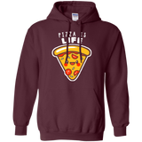 Sweatshirts Maroon / S Pizza is Life Pullover Hoodie