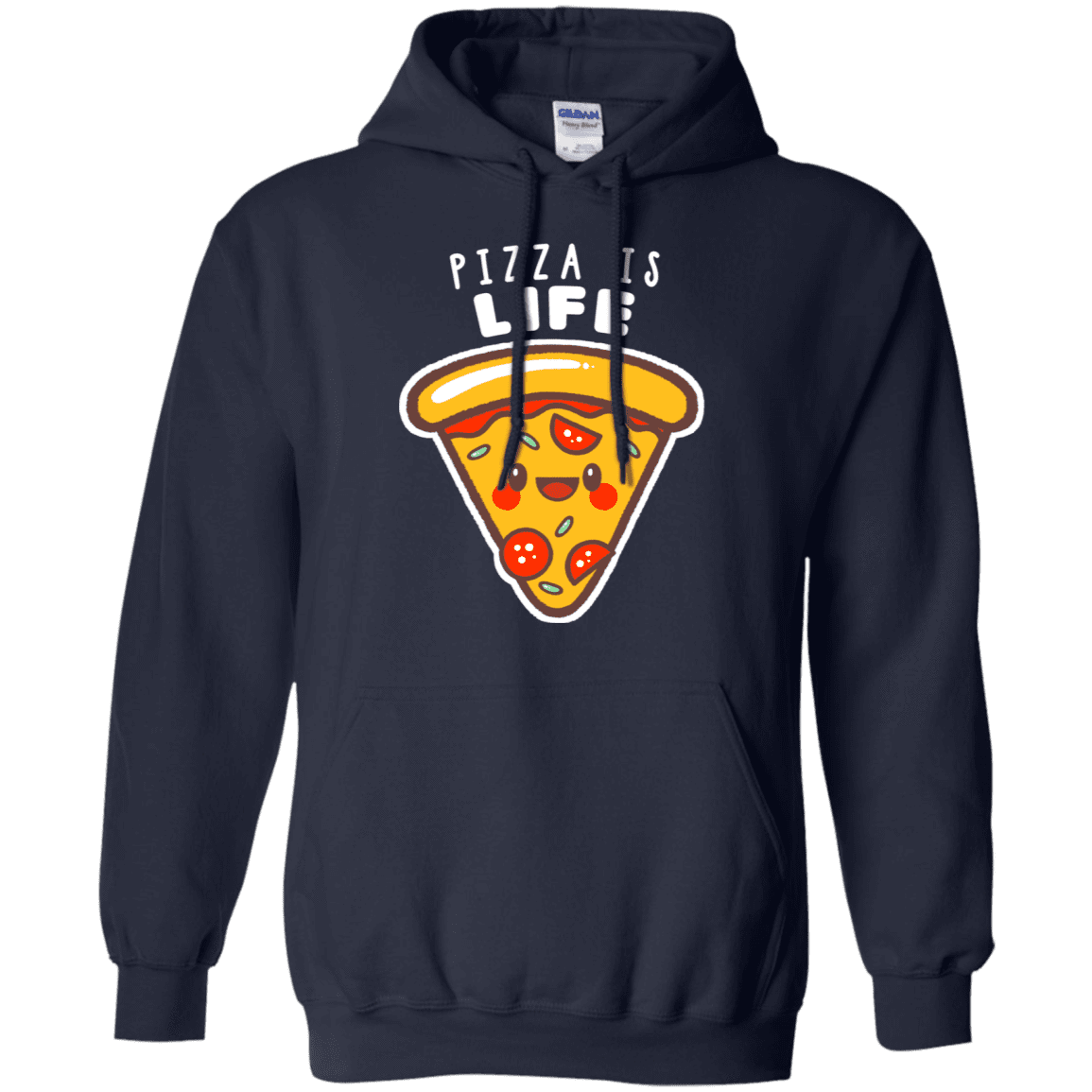 Sweatshirts Navy / S Pizza is Life Pullover Hoodie