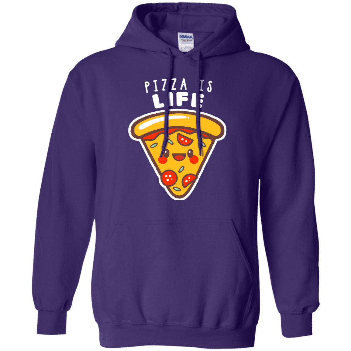 Sweatshirts Purple / S Pizza is Life Pullover Hoodie