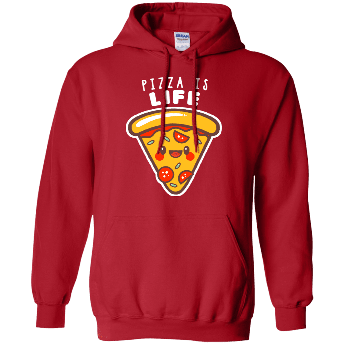 Sweatshirts Red / S Pizza is Life Pullover Hoodie