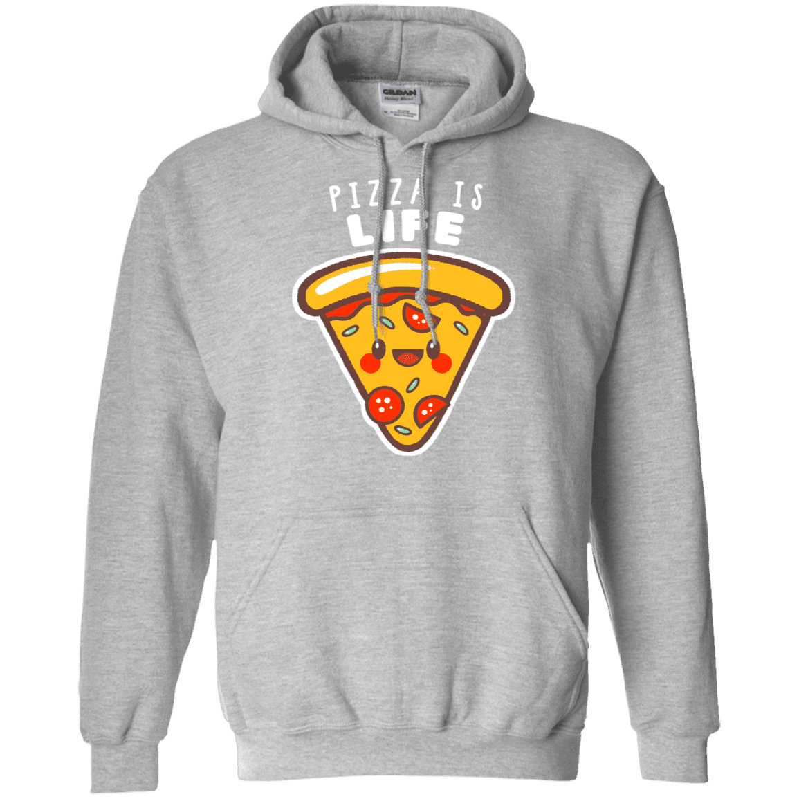 Sweatshirts Sport Grey / S Pizza is Life Pullover Hoodie