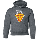 Sweatshirts Dark Heather / YS Pizza is Life Youth Hoodie