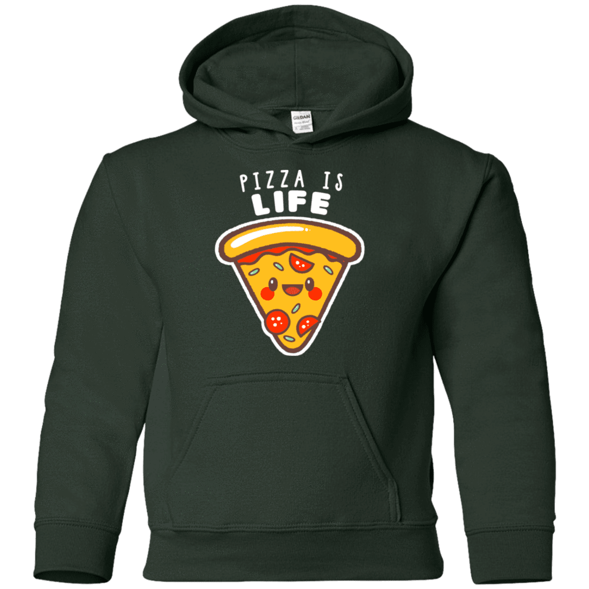 Sweatshirts Forest Green / YS Pizza is Life Youth Hoodie