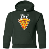 Sweatshirts Forest Green / YS Pizza is Life Youth Hoodie